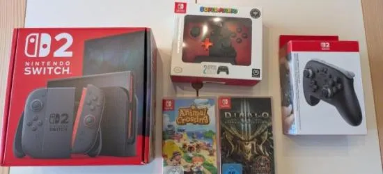 Nintendo Switch 2 mit 2 Spielen und Pro Controller